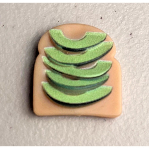 Miniature Doll Food Lot Avocado Toast Muffins Croissant Fruit Bowl 1:6 Scale - Picture 6 of 13